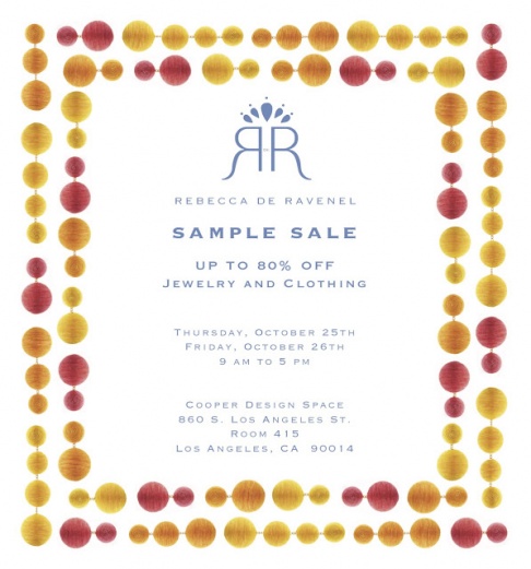 Rebecca de Ravenel Sample Sale