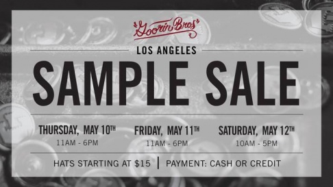 Goorin Bros Sample Sale